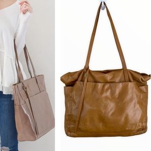 HOBO Hero Caramel Large Genuine Leather Tote Bag